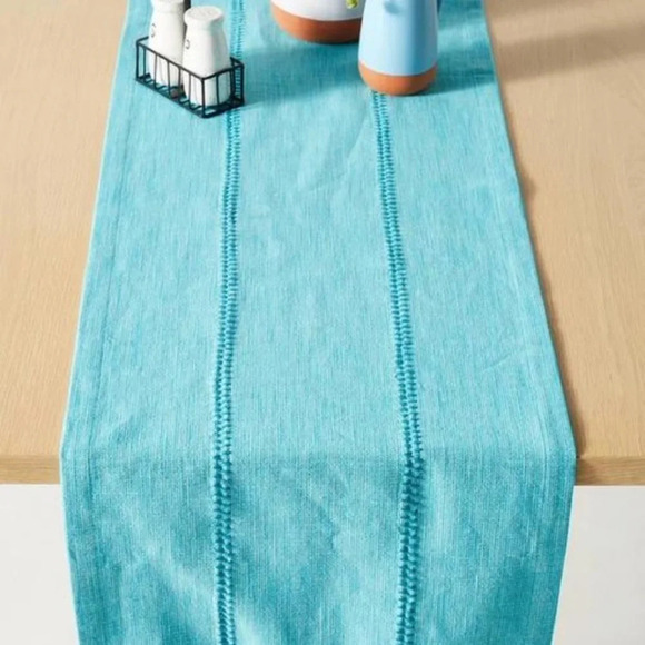Anthropologie Abaco Turquoise Table Runner - Picture 2 of 2